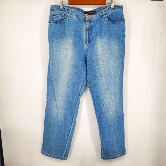 Gloria Vanderbilt Women’s Amanda Jeans Size Missy 18 Blue - Picture 1 of 12